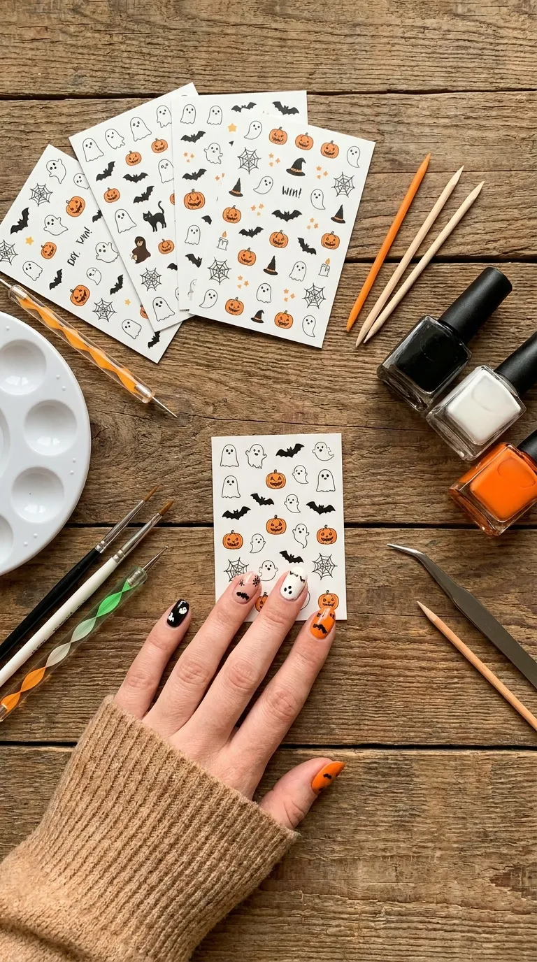 Beginner Halloween nail art at home