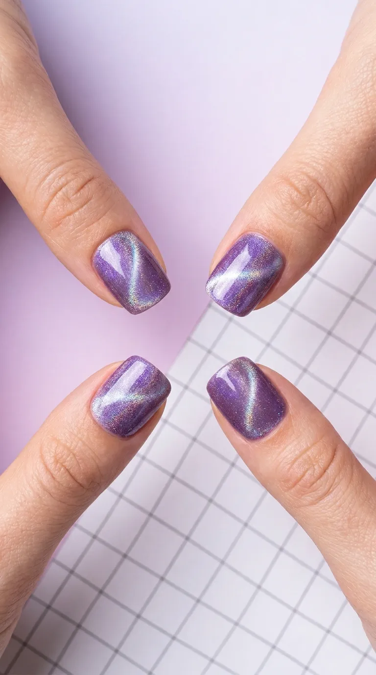 Four Tame Impala nail accent styles in a flat lay