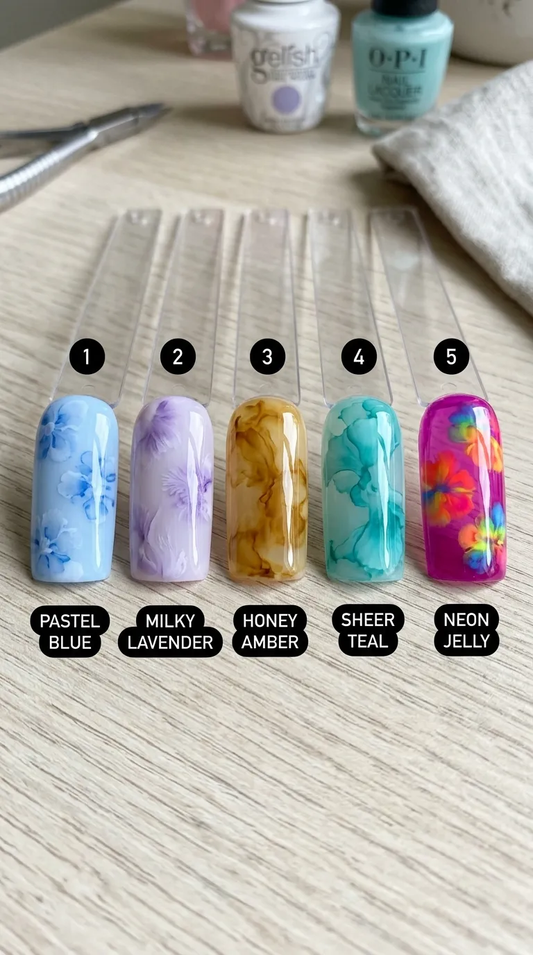 blooming gel nails color combinations