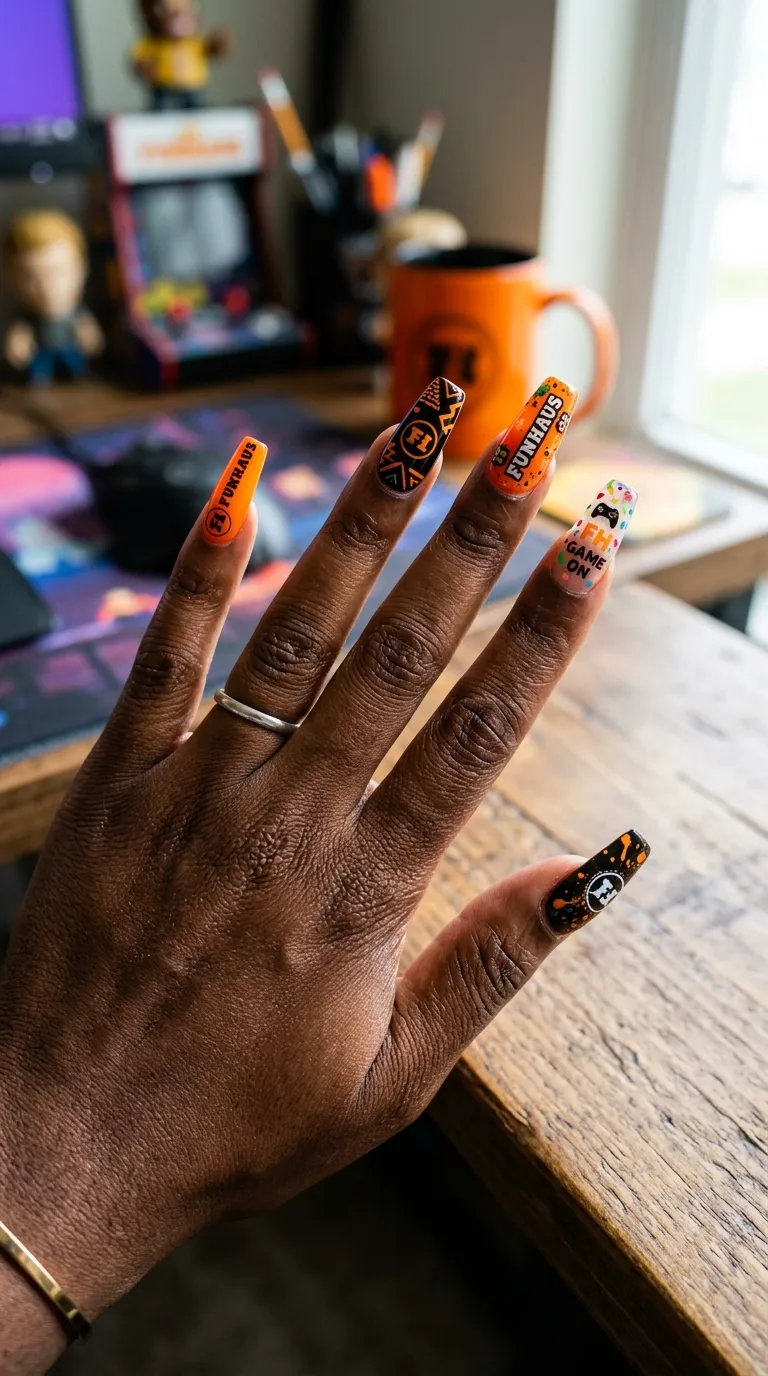 FunHaus nails on deep skin tone