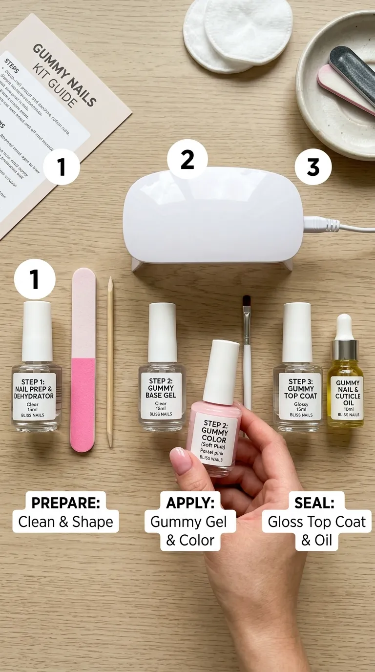 At-home gummy nails DIY kit