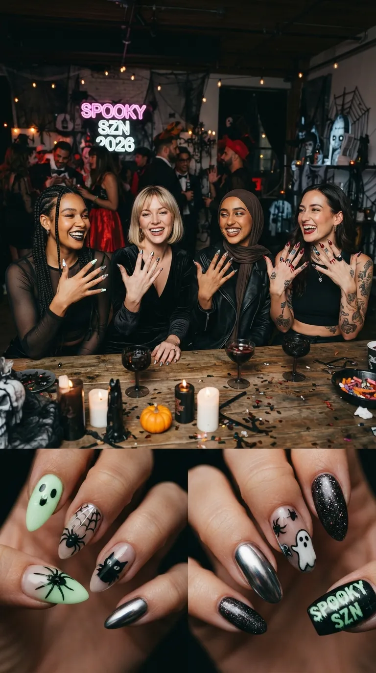 Most popular Halloween nail trend 2026
