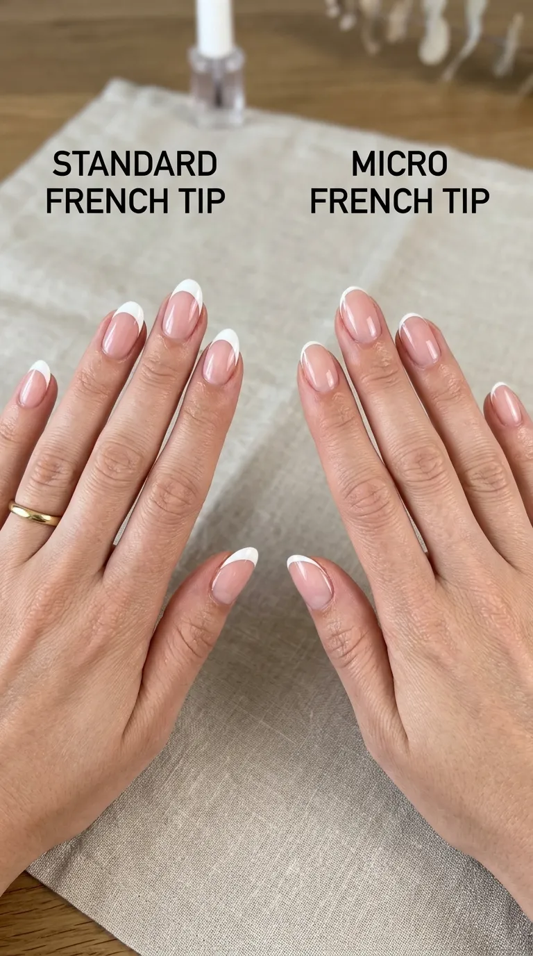 Micro versus standard french manicure comparison