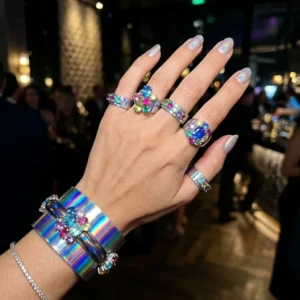 Bangle Nails 2026: The Maximalist 3D Chrome Manicure Trend Explained