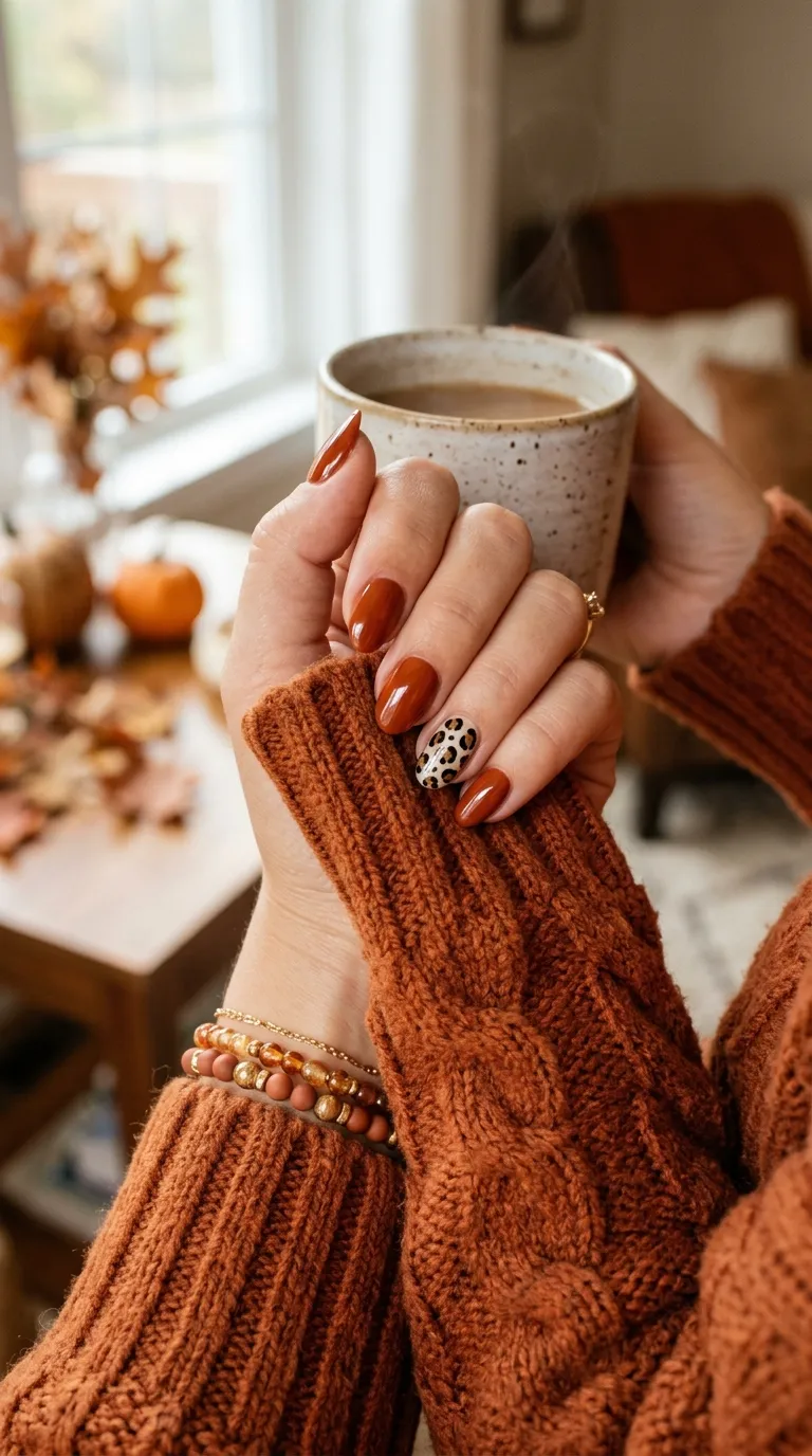 Animal print nails styled seasonally