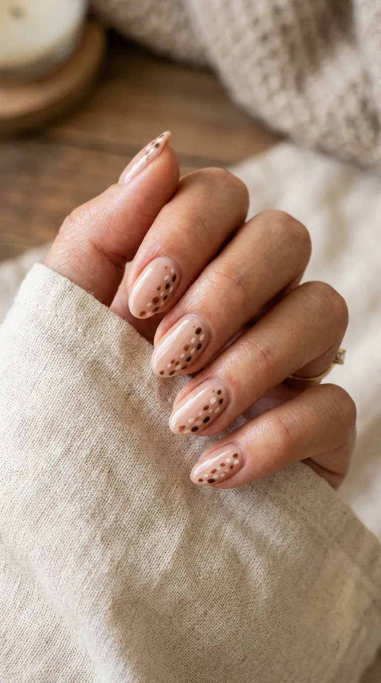 Fawn print nail art bambi-core style