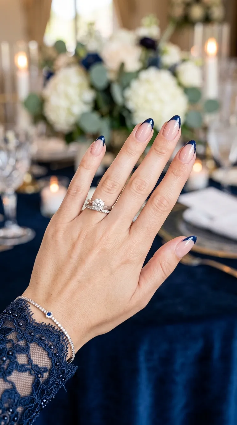 french riviera nails everyday navy tip