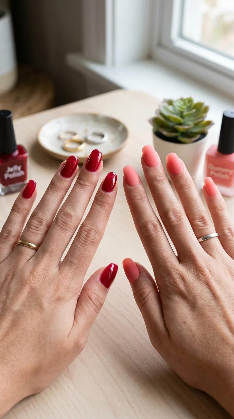 Gummy nails vs jelly nails comparison