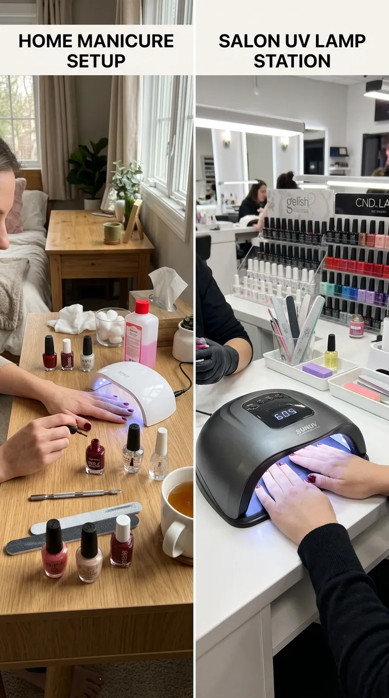 DIY versus salon fall manicure