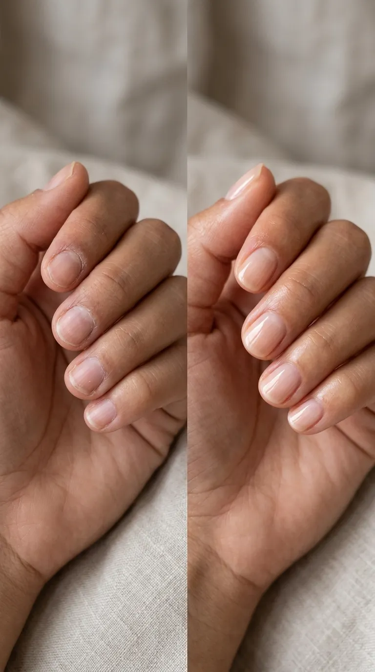 Manicure transformation to a quiet-luxury finish