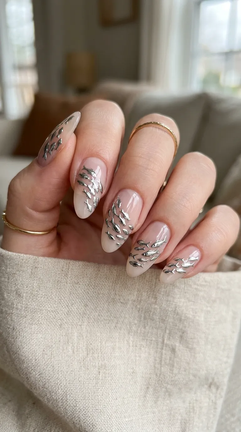 Miniature chrome fish nails