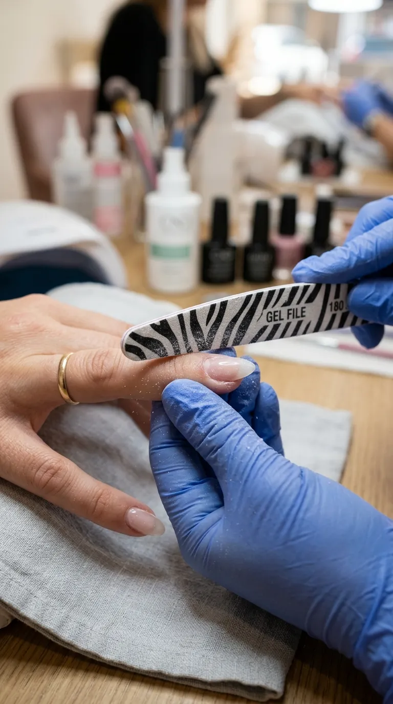 Safe gummy nails application technique