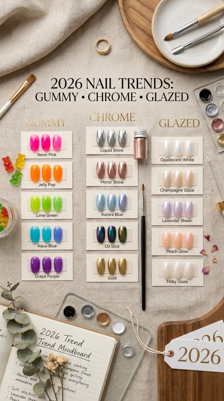 2026 nail trend landscape with gummy nails