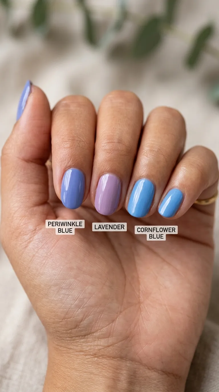 Nails Periwinkle vs Lavender vs