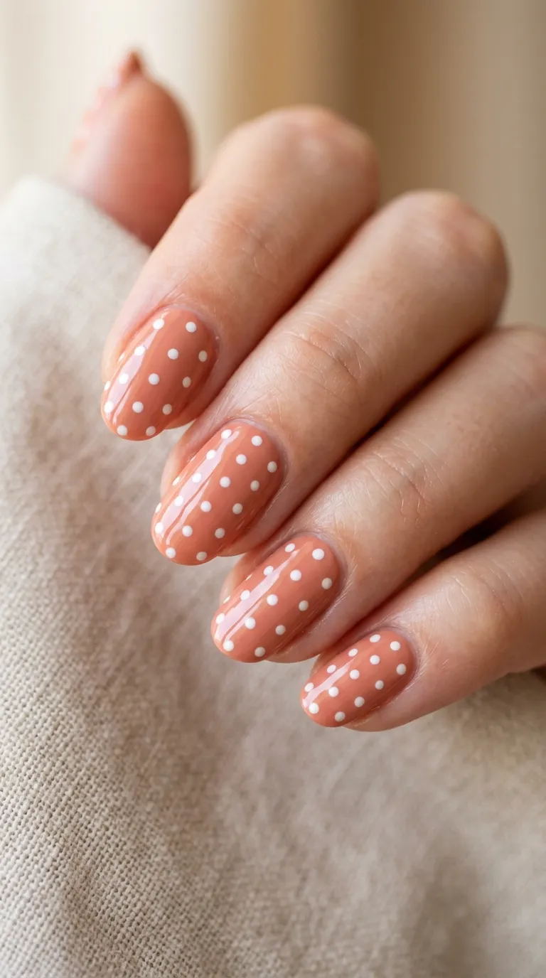 Polka dot boardwalk surfside nails with white dots