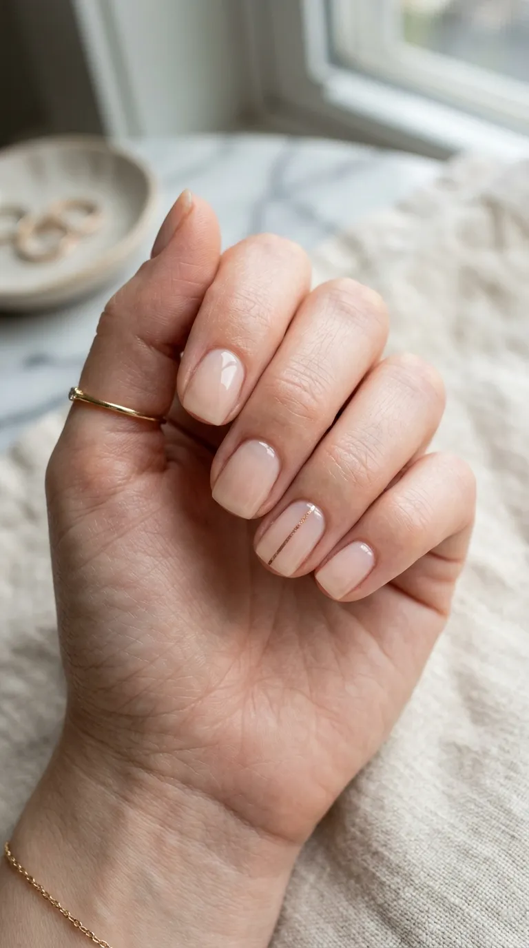 Sheer nude the style with a single line detail