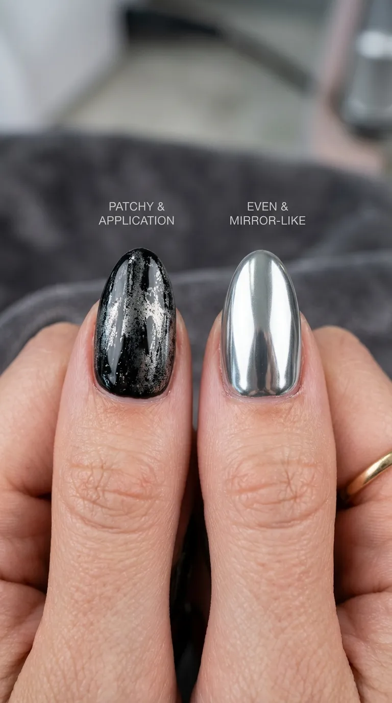Common navy chrome nail application mistakes