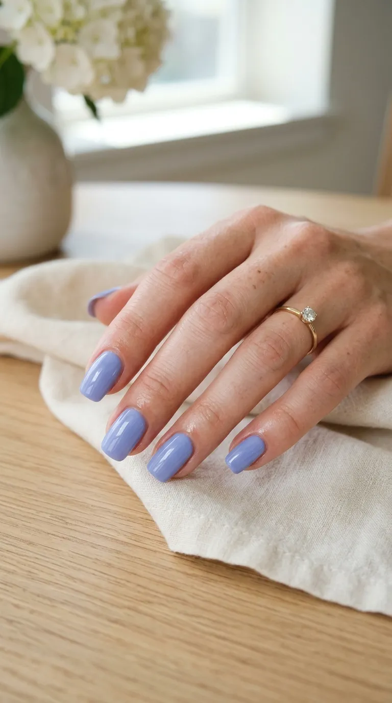 Periwinkle manicure clean elegan&hellip;