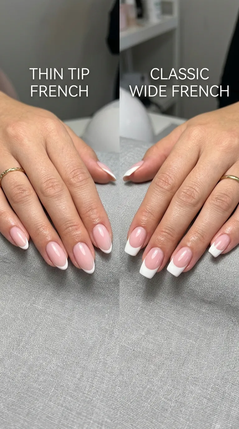 Micro tip versus classic french tip