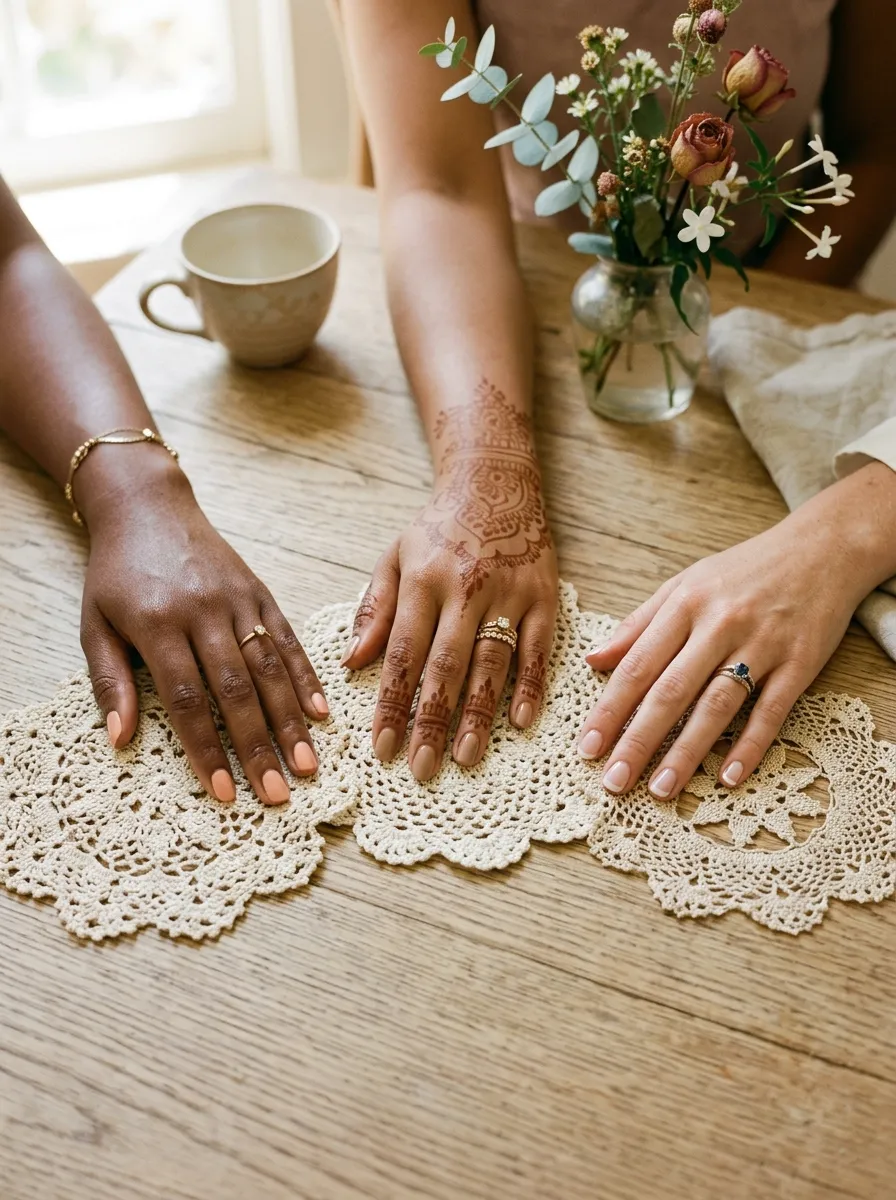 doily nails for different skin tones