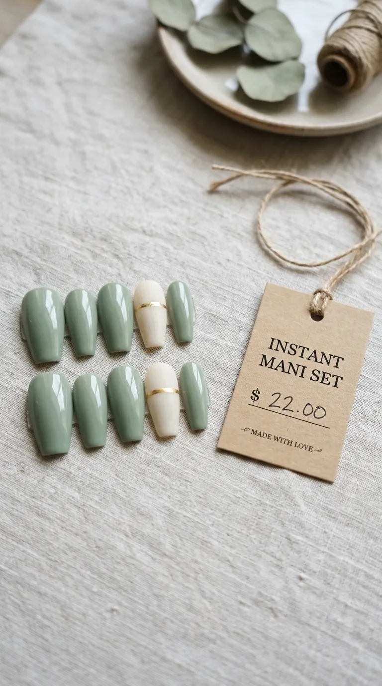 Budget-friendly two-color back to school manicure
