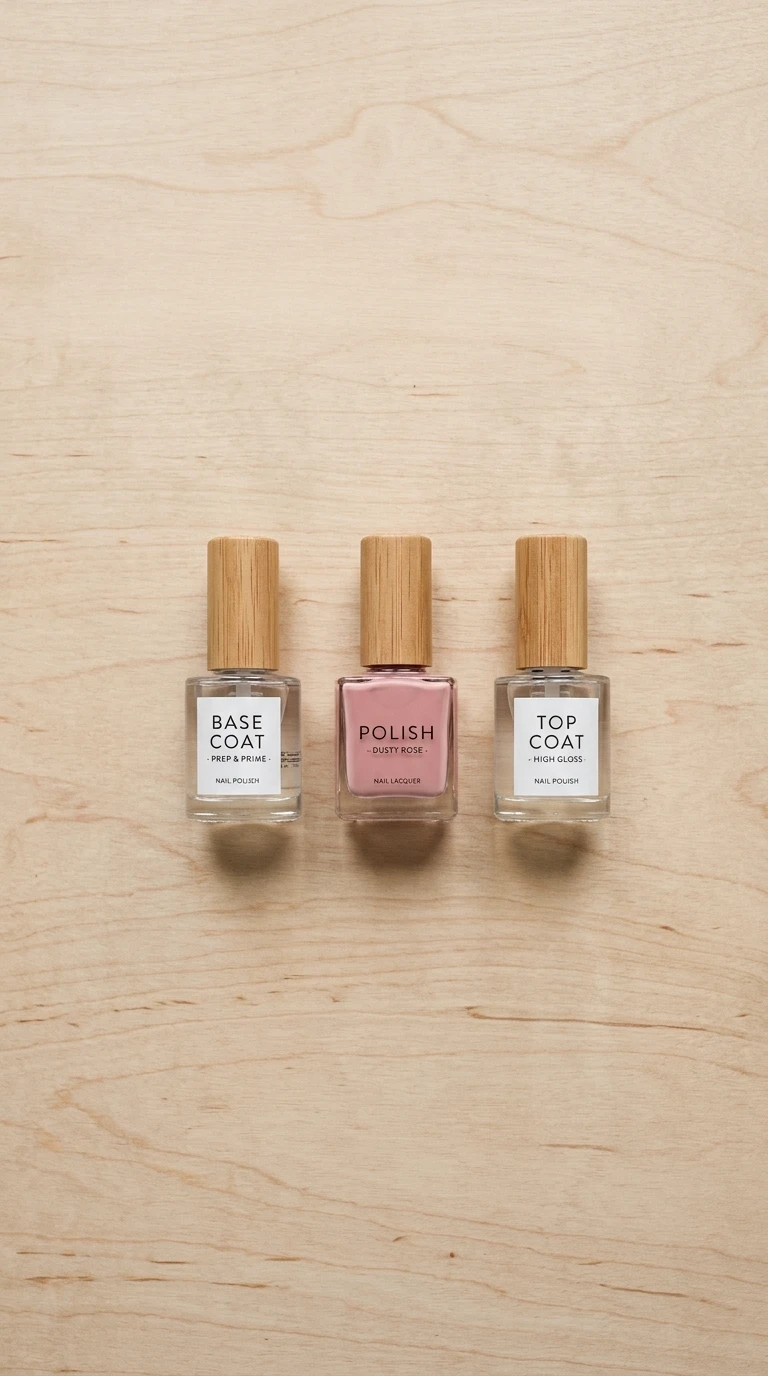 basic back to school nails - Minimal nail kit flat lay