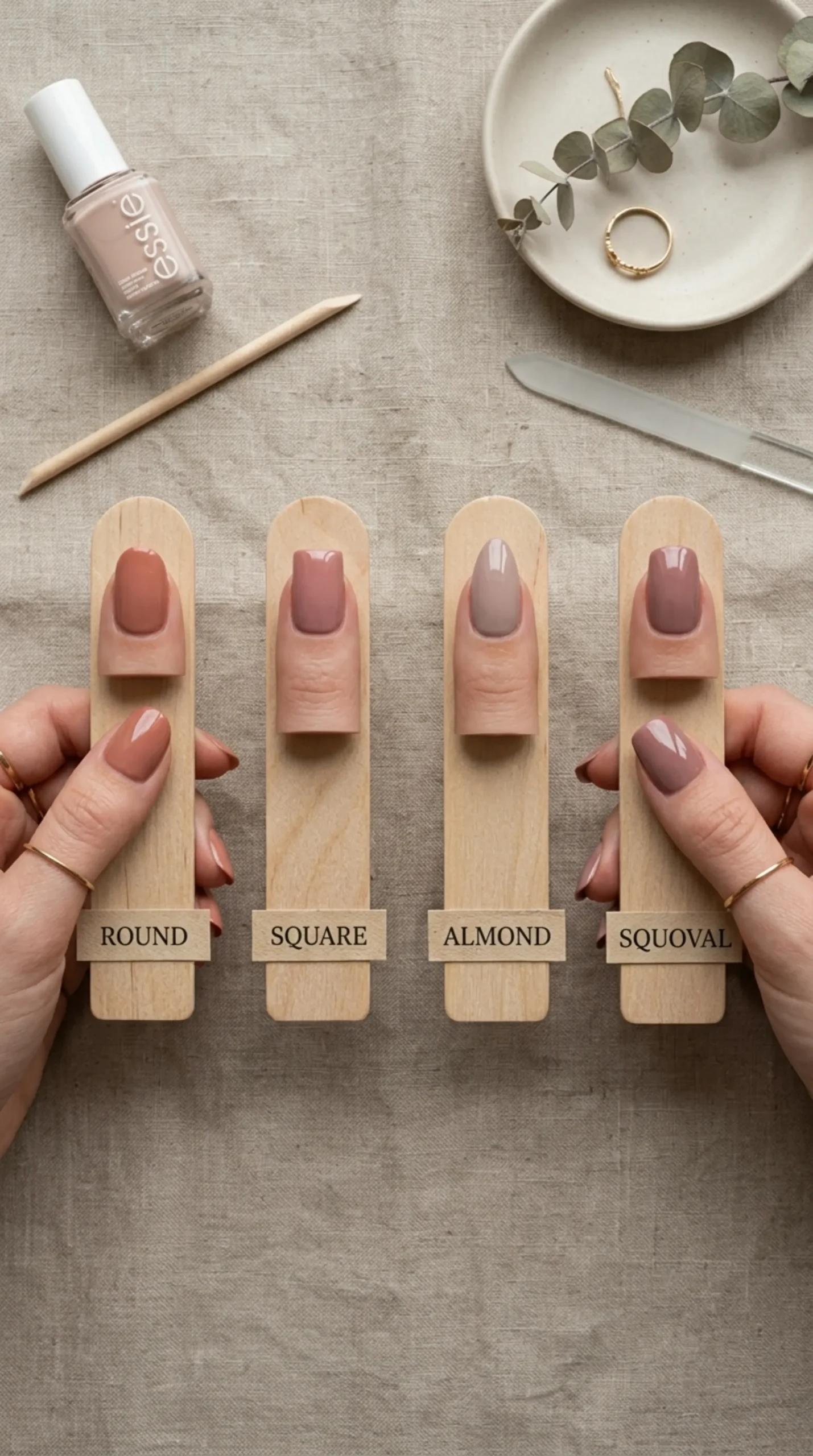 Comparison of almond and squoval nail shape options