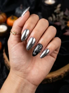 Chrome & Metallic Halloween Nails 2026: The Finish-First Guide