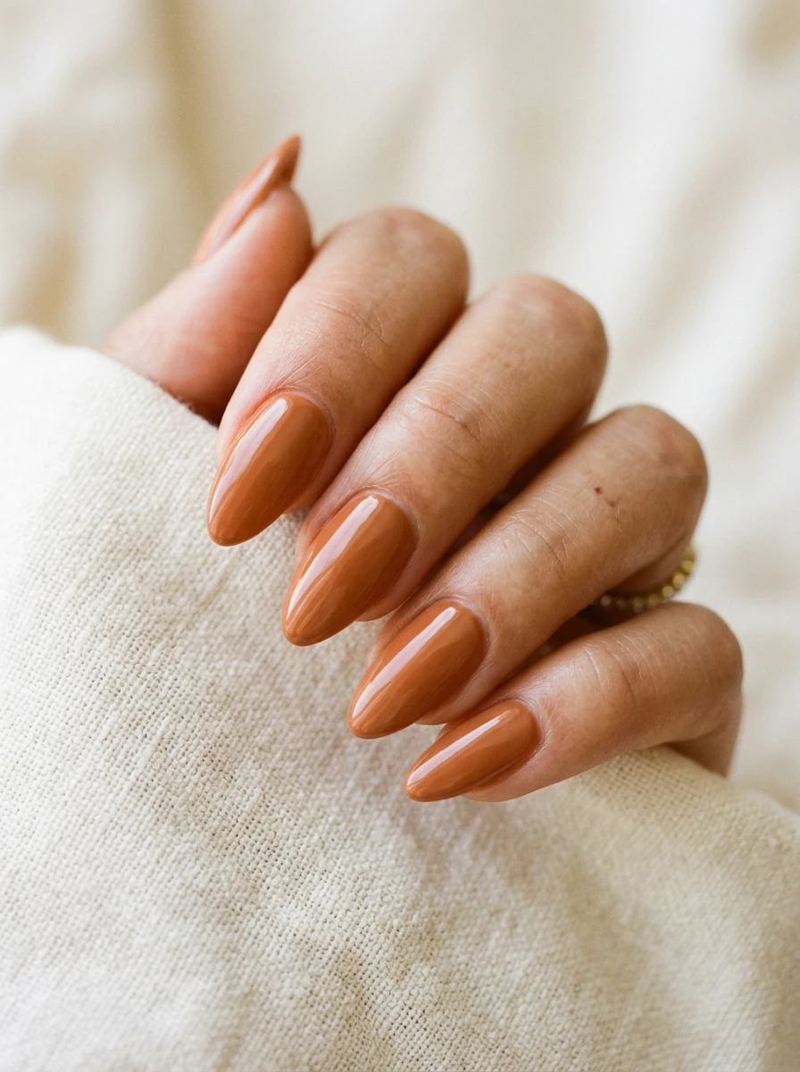 brown fall nails