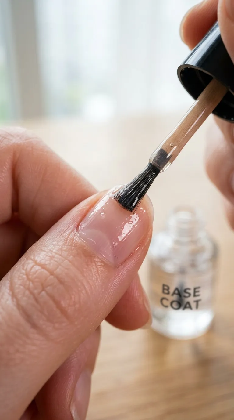 Macro white base coat brushed bare nail before neon polish precise rainbow nail designs