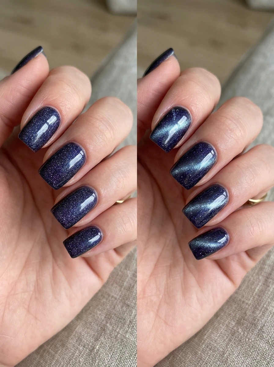 fall cat eye nails