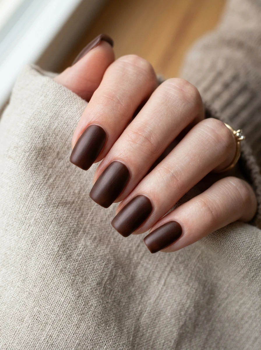 brown fall nails