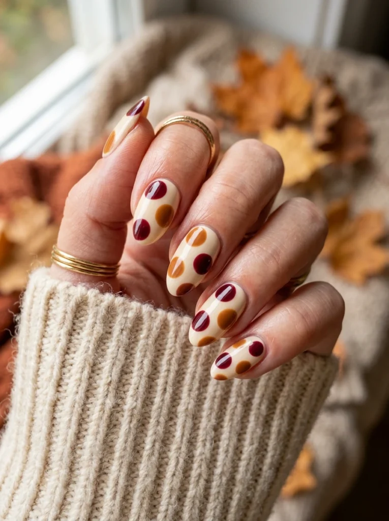Fall Polka Dot Nails: 22 Ways to Wear the Print