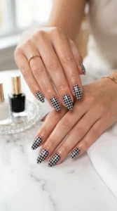 Houndstooth Nails: 11 Pattern Nail Art Ideas for Fall 2026