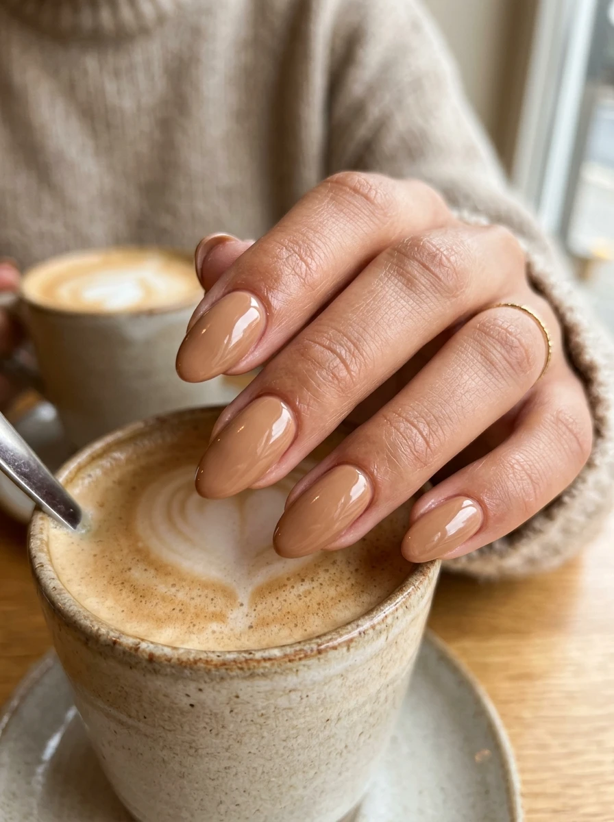 brown fall nails