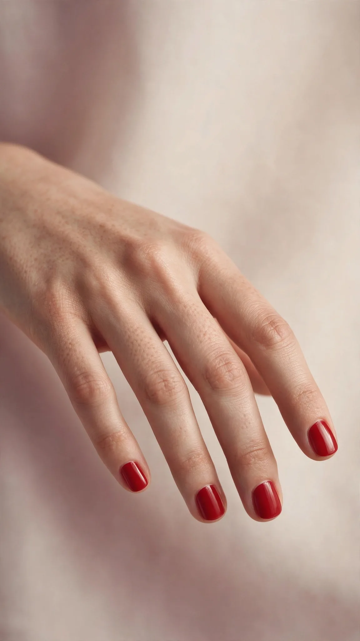 U&ntilde;as cortas en rojo cl&aacute;sico brillante