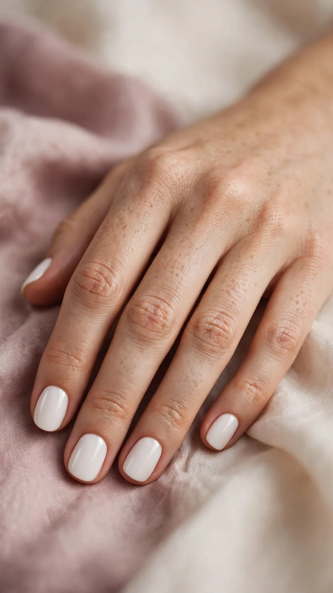 U&ntilde;as cortas en blanco minimalista