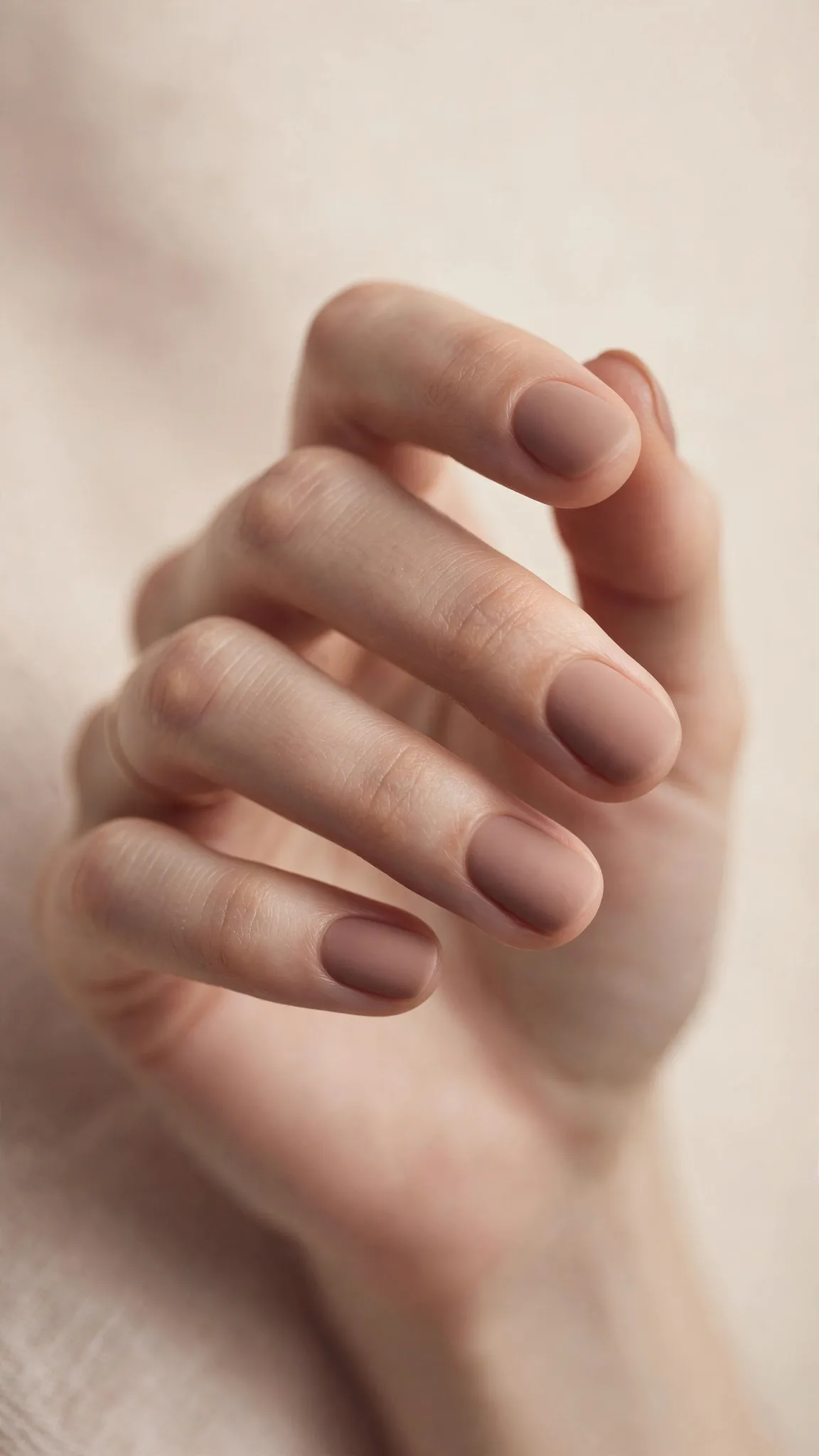 U&ntilde;as cortas nude con acabado mate