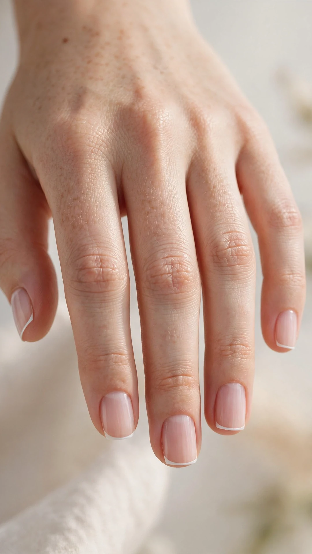 Micro French tip nails