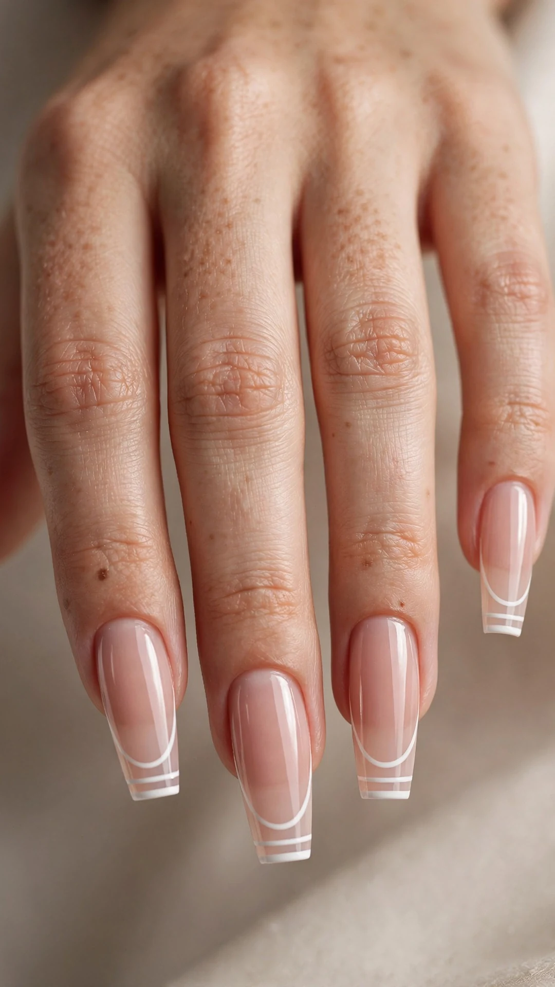 Double French line nails