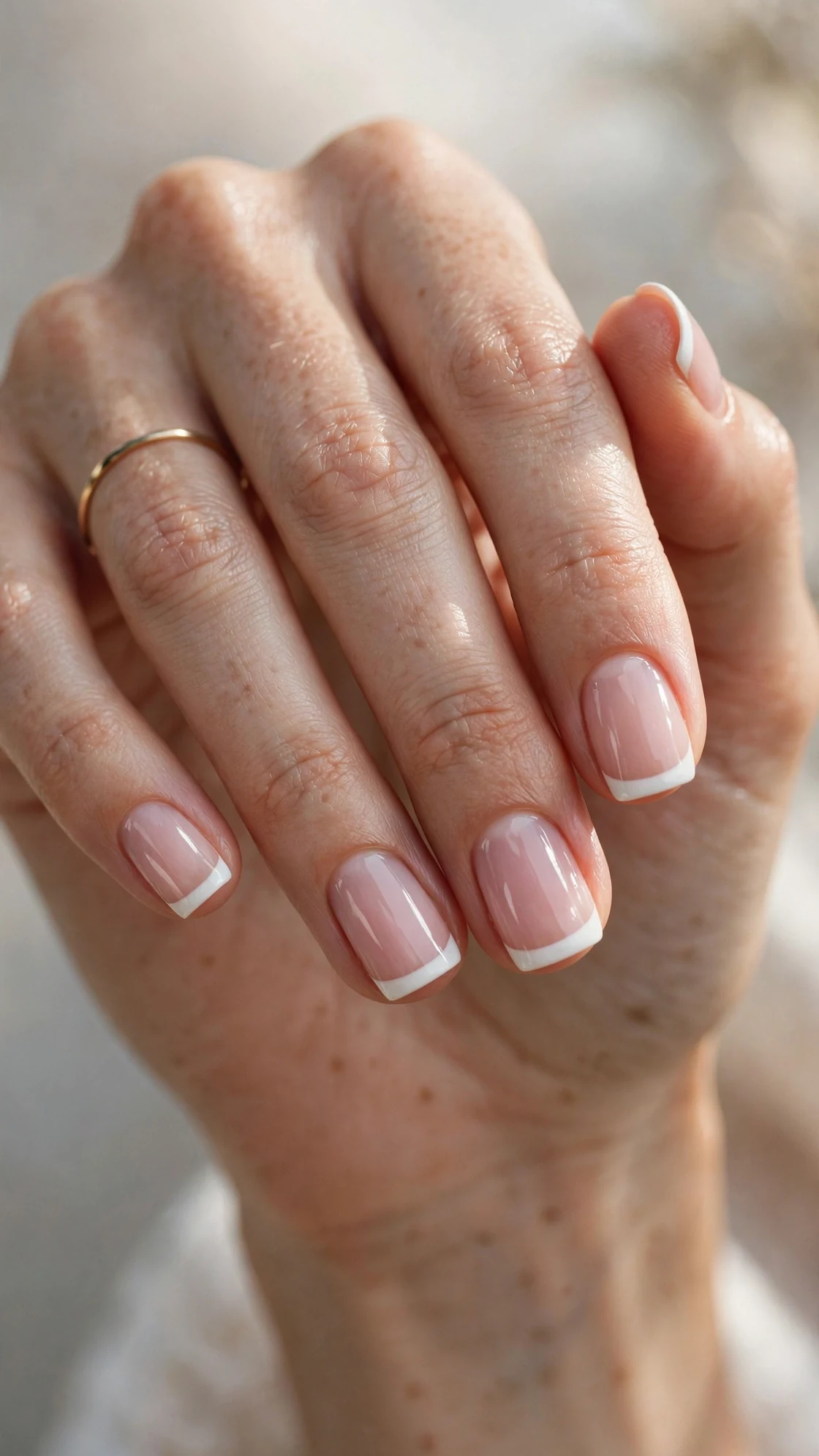 90s supermodel French tip nails