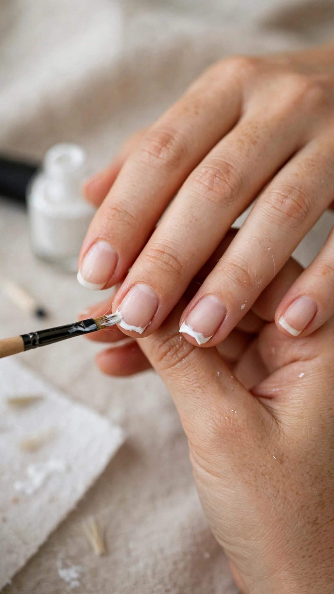 Fixing a wobbly French tip line