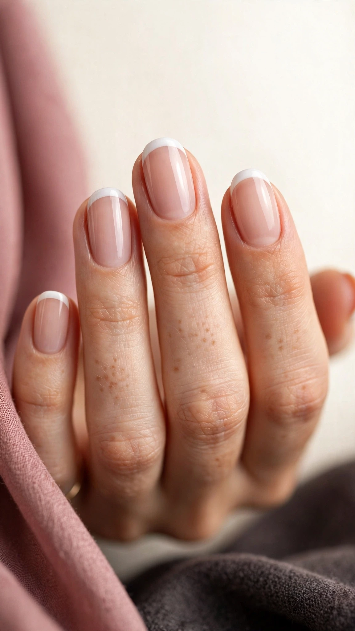 Franz&ouml;sische Nageldesign Ideen mit wei&szlig;en Spitzen