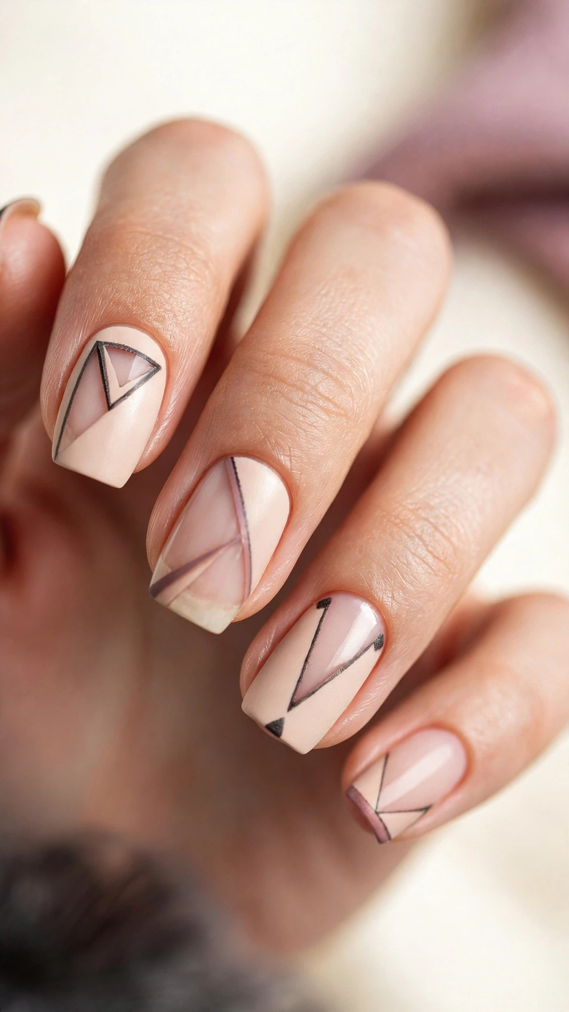 Negative Space Nageldesign Ideen mit Aussparungen