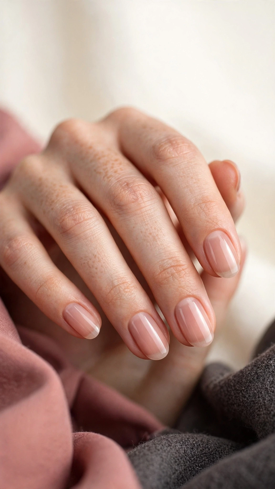 Dezente Nageldesign Ideen f&uuml;rs B&uuml;ro in Ros&eacute;