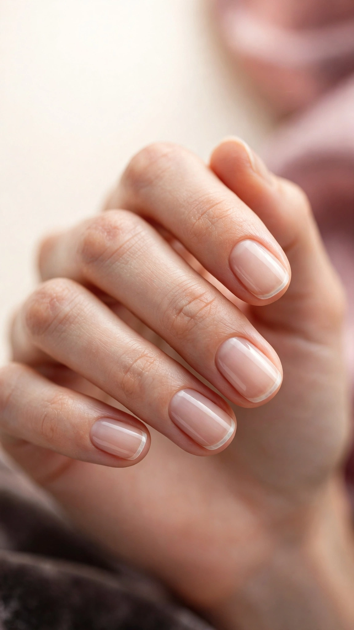 Soap nails with barely-there soft white tips