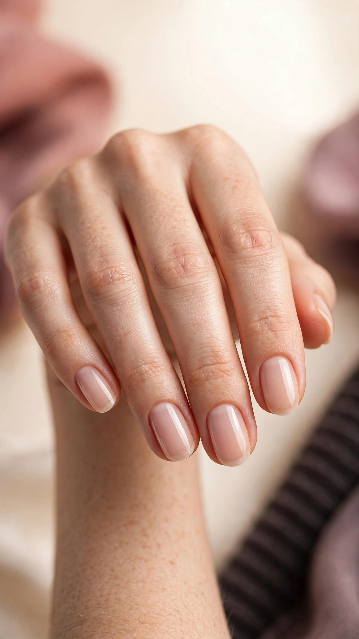 Soap nails over ridge-filling base on natural nails