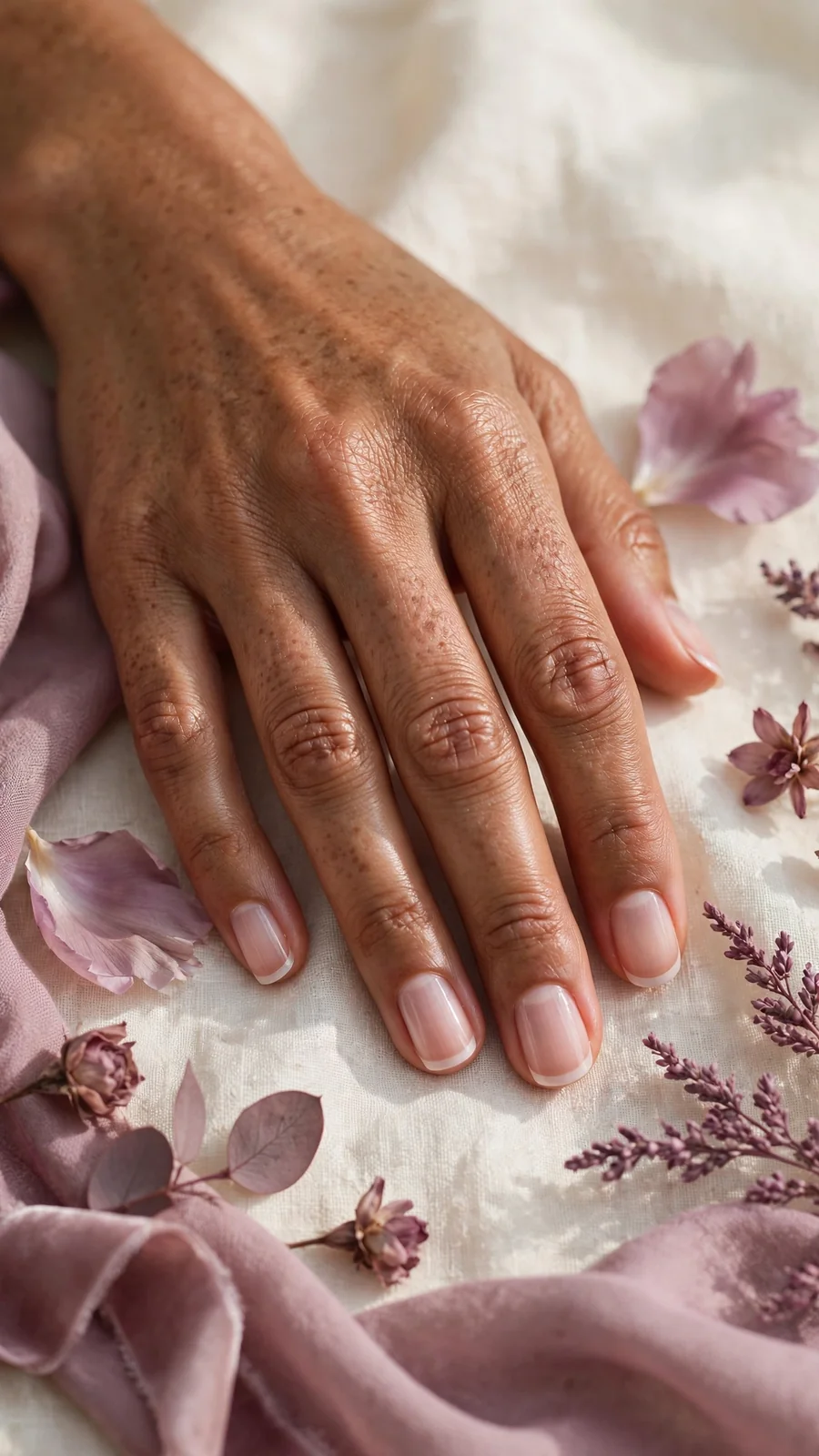 Simple French tip nail designs for short nails